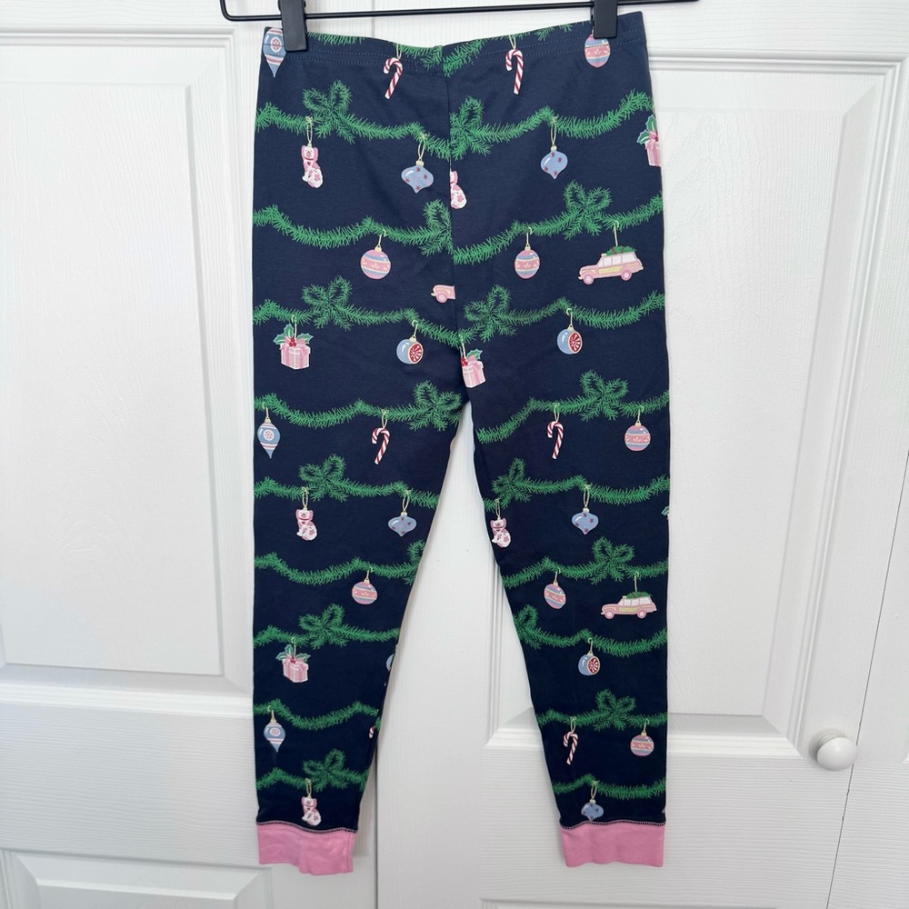 The Beaufort Bonnet Company Navy Pajama Bottoms with Ornament Print sz 10 - Picture 6 of 6